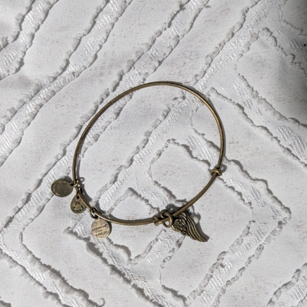 Alex and Ani Gold Wing Expandable Charm Bracelet